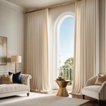 Plain Premium Velvet Fabric Curtain / Drapes - Off White