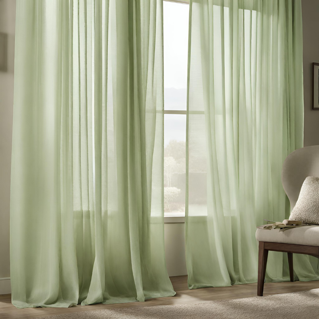 Plain Sheer Curtain - Light Green
No Sales Tax Collected outside New York. Free Shipping to 48 states. Please visit Shipping Policy
DecorPassionsPlain Sheer Curtain - Light Green
