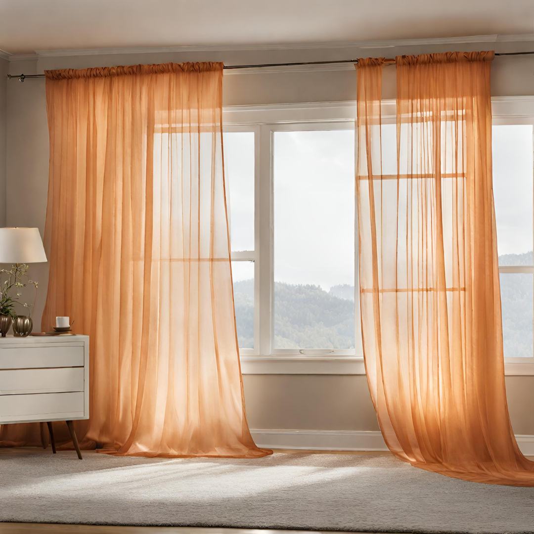 Plain Sheer Curtain - Light Orange
No Sales Tax Collected outside New York. Free Shipping to 48 states. Please visit Shipping Policy
DecorPassionsPlain Sheer Curtain - Light Orange