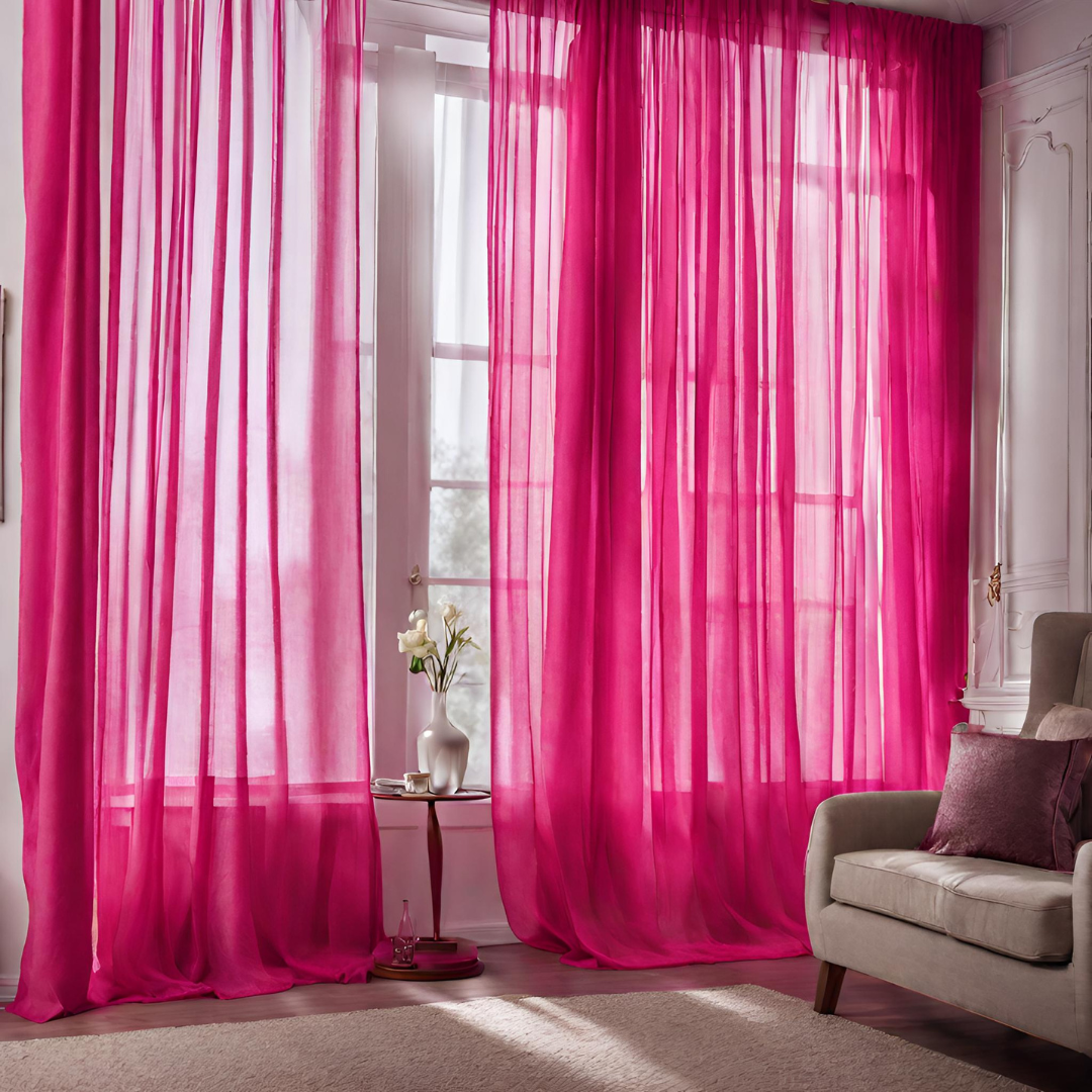 Plain Sheer Curtain - Shocking Pink
No Sales Tax Collected outside New York. Free Shipping to 48 states. Please visit Shipping Policy
DecorPassionsPlain Sheer Curtain - Shocking Pink