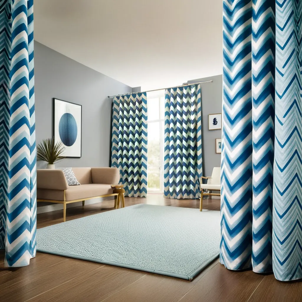 Printed Curtains / Drapes (Zig Zag Designs)